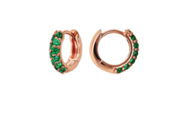 Orecchini Bronzallure Donna Cerchio in Lega metallica Zirconia WSBZ02159GREEN - WSBZ02159GREEN